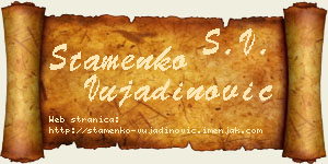 Stamenko Vujadinović vizit kartica